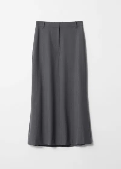 & Other Stories Flared Tailored Maxi Skirt In Grey