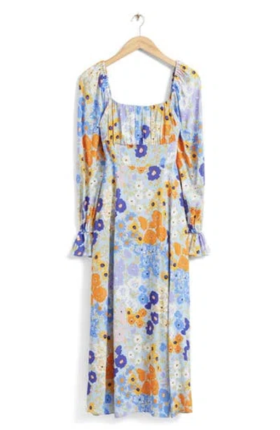 & Other Stories Floral Long Sleeve Maxi Dress In Multi