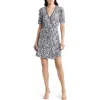 & Other Stories Floral Print Linen Wrap Minidress In Multi