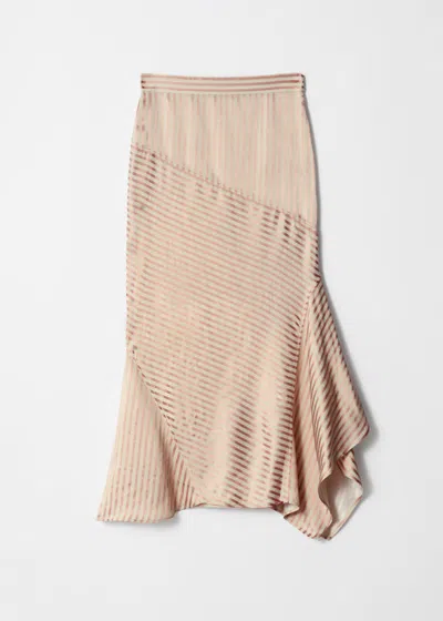 & Other Stories Flounced Pencil Midi Skirt In Pattern