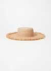 & Other Stories Frayed Fedora Straw Hat In Beige