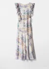 & Other Stories Maxi Dress With Ruffle Edging And Low Back In Beige
