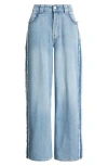 & Other Stories Fringe Wide Leg Jeans In Blue Light