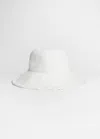 & Other Stories Fringed Bucket Hat In White