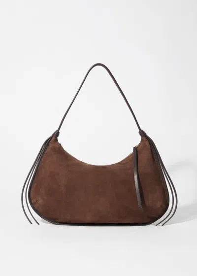 & Other Stories Fringed Suede Shoulder Bag In Brown