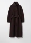 & Other Stories Funnel-collar Wool Coat In Brown