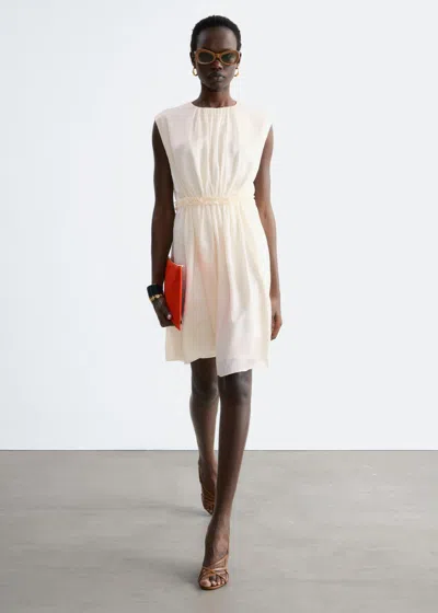 & Other Stories Gathered Silk Mini Dress In Multi