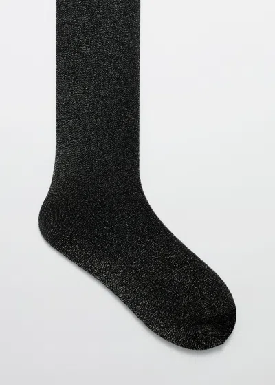 & Other Stories Glitter Tights In Black