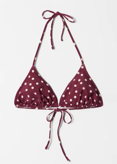 & Other Stories Halterneck Triangle Bikini Top In Multi