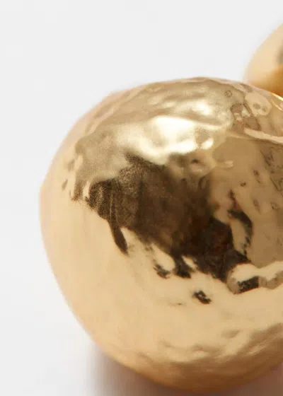 & Other Stories Hammered Dome Earrings In Metallic