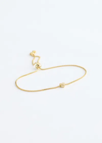 & Other Stories Heart Bead Bracelet In Gold