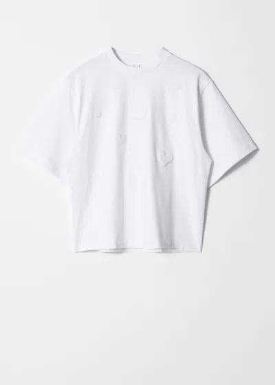& Other Stories Heart-embossed Cotton T-shirt
