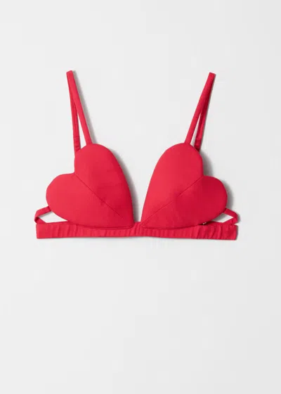 & Other Stories Heart-shaped Bralette Top In Red