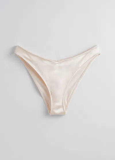 & Other Stories High-cut Bikini Briefs In White