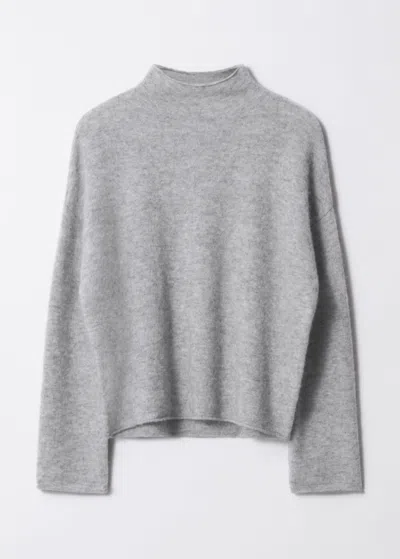 & Other Stories High-neck Alpaca-knit Jumper In Grey