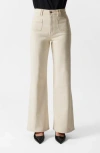 & Other Stories High Waist Flare Jeans In White Dusty Light