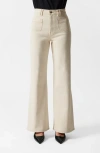 & Other Stories High Waist Flare Jeans In White Dusty Light