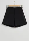 & Other Stories High Waist Shorts In Black