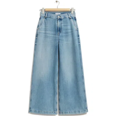 & Other Stories High Waist Wide Leg Jeans In Blue