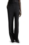 & Other Stories High Waist Wide Leg Trousers In Black