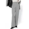 & Other Stories High Waist Wide Leg Trousers In Black/white Mini Check
