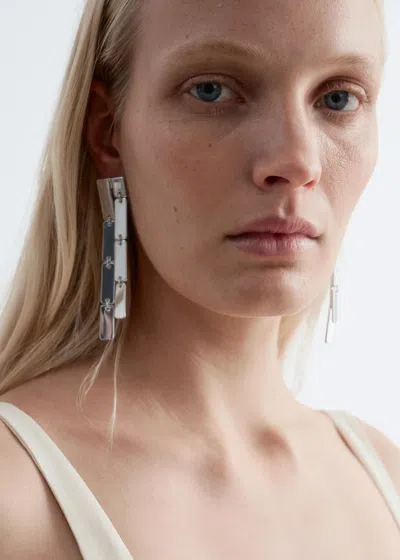 & Other Stories Interlinked Pendant Earrings In Metallic
