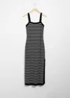 & Other Stories Jacquard-knit Midi Dress In Black