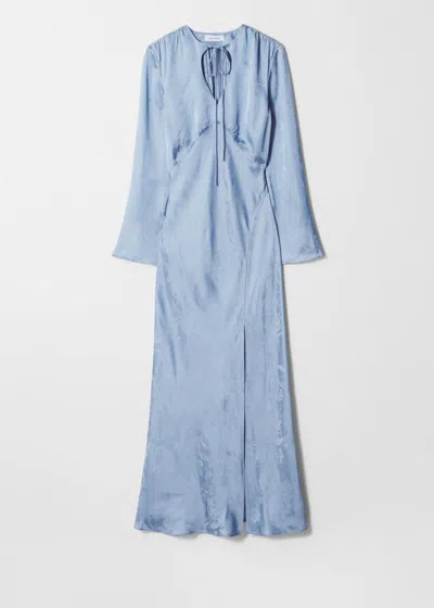 & Other Stories Jacquard Maxi Dress In Blue