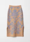 & Other Stories Jacquard Merino Wool Skirt In Blue