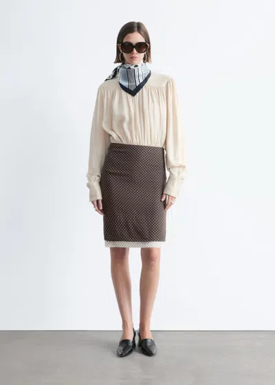 & Other Stories Knee-length Slip Skirt In Brown