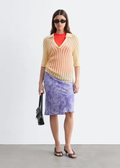& Other Stories Knee-length Slip Skirt In Purple