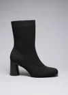 & Other Stories Knit Sock Boots In Black