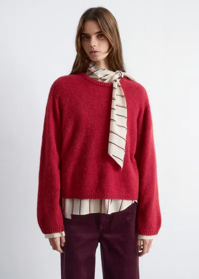 & Other Stories Knitted Alpaca-blend Sweater In Red