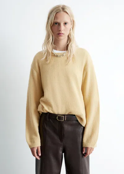 & Other Stories Knitted Alpaca-blend Sweater In Yellow