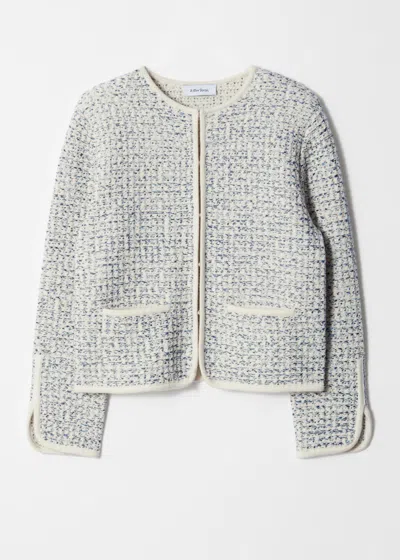 & Other Stories Knitted Merino-wool Jacket In White