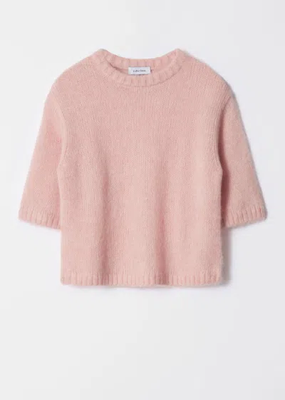 & Other Stories Knitted Mohair-blend T-shirt In Pink