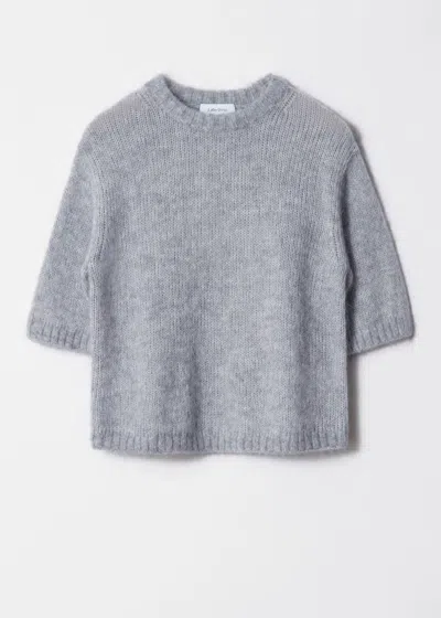 & Other Stories Knitted Mohair-blend T-shirt In Metallic