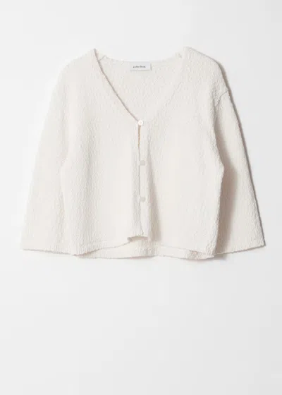 & Other Stories Knitted Short-sleeve Cardigan In White