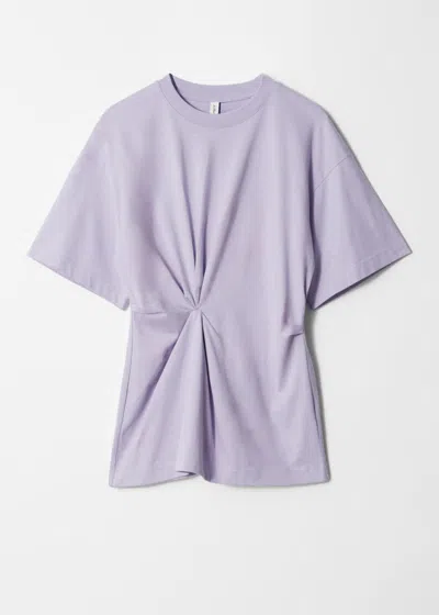 & Other Stories Knot-detail T-shirt In Purple