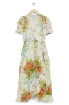 & Other Stories La Antonia Floral Linen Wrap Dress In Multi
