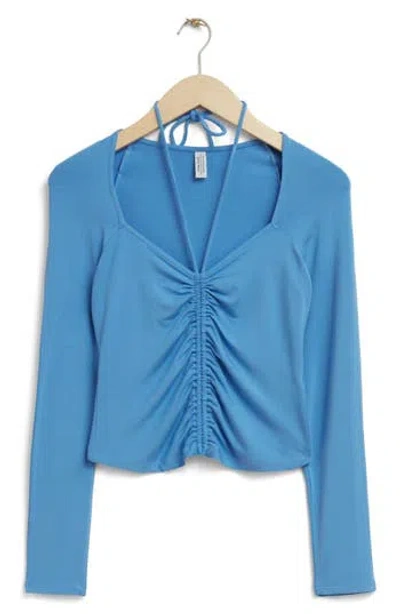 & Other Stories La Eula Long Sleeve Top In Blue
