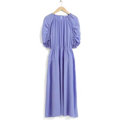 & Other Stories La Faro Silk Dress In Purple