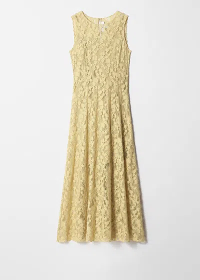 & Other Stories Lace Maxi Dress In Yellow