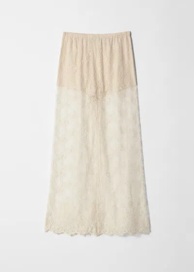 & Other Stories Lace Trousers In Neutral