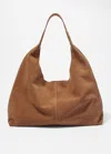 & Other Stories Large Suede Leather Tote Bag In Beige
