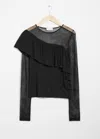 Shop & Other Stories Layered Knit Top In Black
