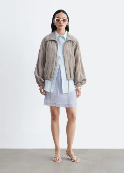 & Other Stories Layered Mini Skirt In Purple