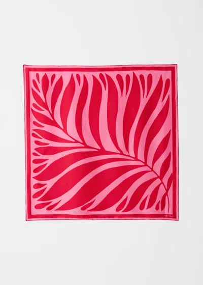 & Other Stories Leaf-print Square Scarf