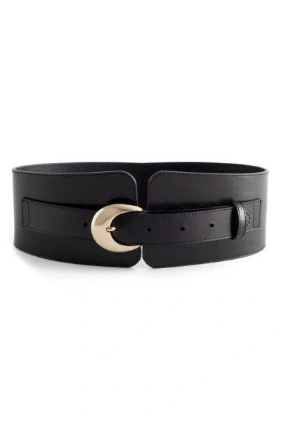 & Other Stories Leather Corset Belt In Black