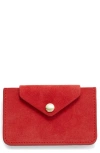 & Other Stories Leather Envelope Card Holder In Red